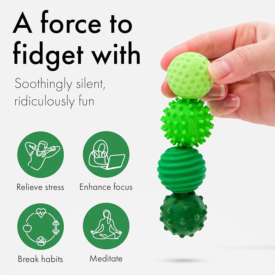 Sensory Massage Ball Set with Carrying Case