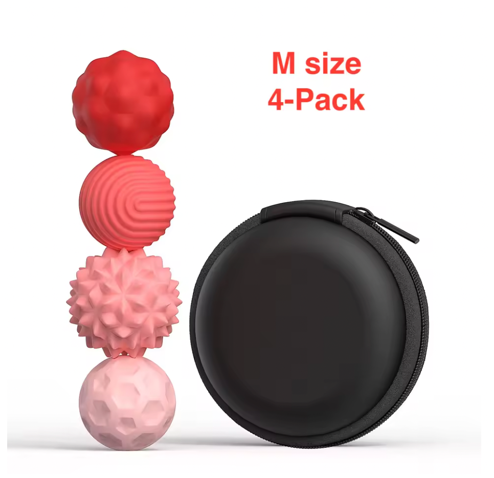 Sensory Massage Ball Set with Carrying Case