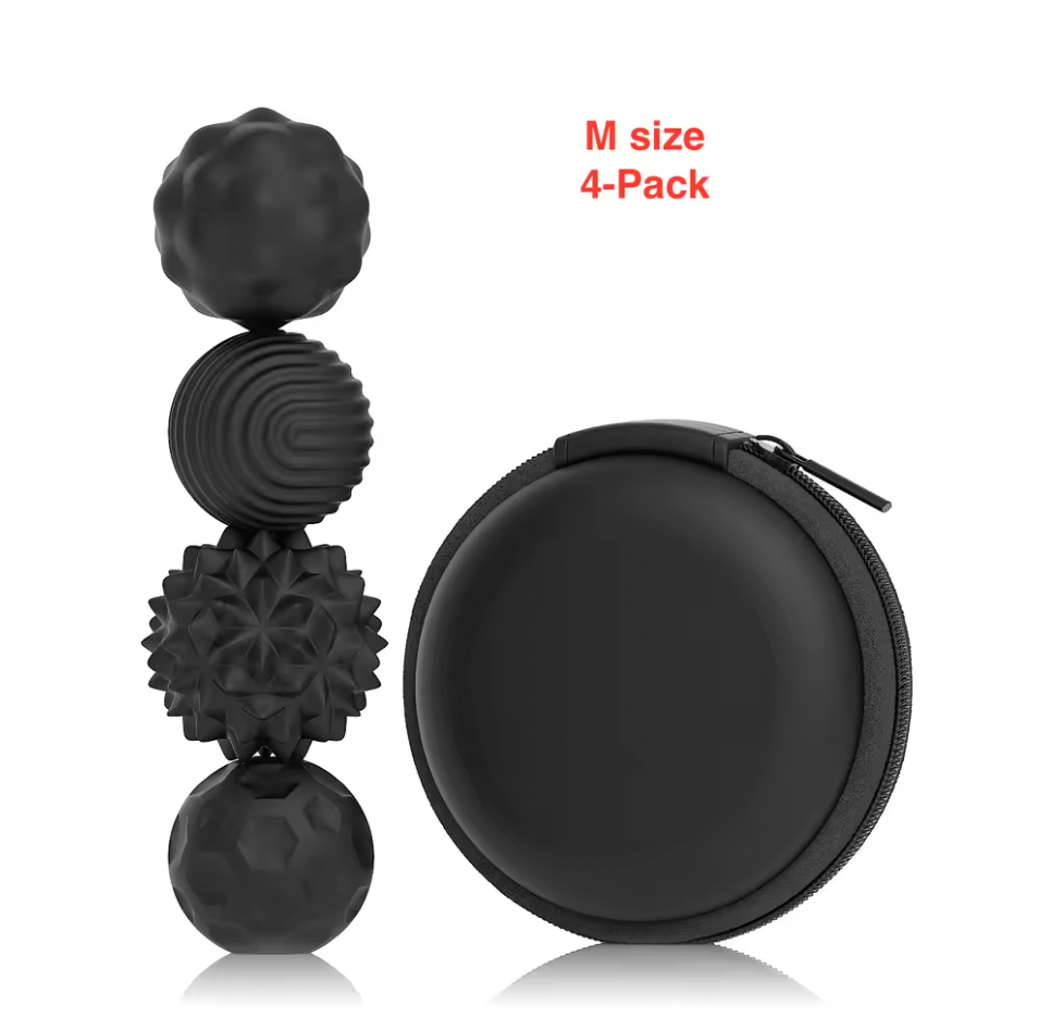 Sensory Massage Ball Set with Carrying Case