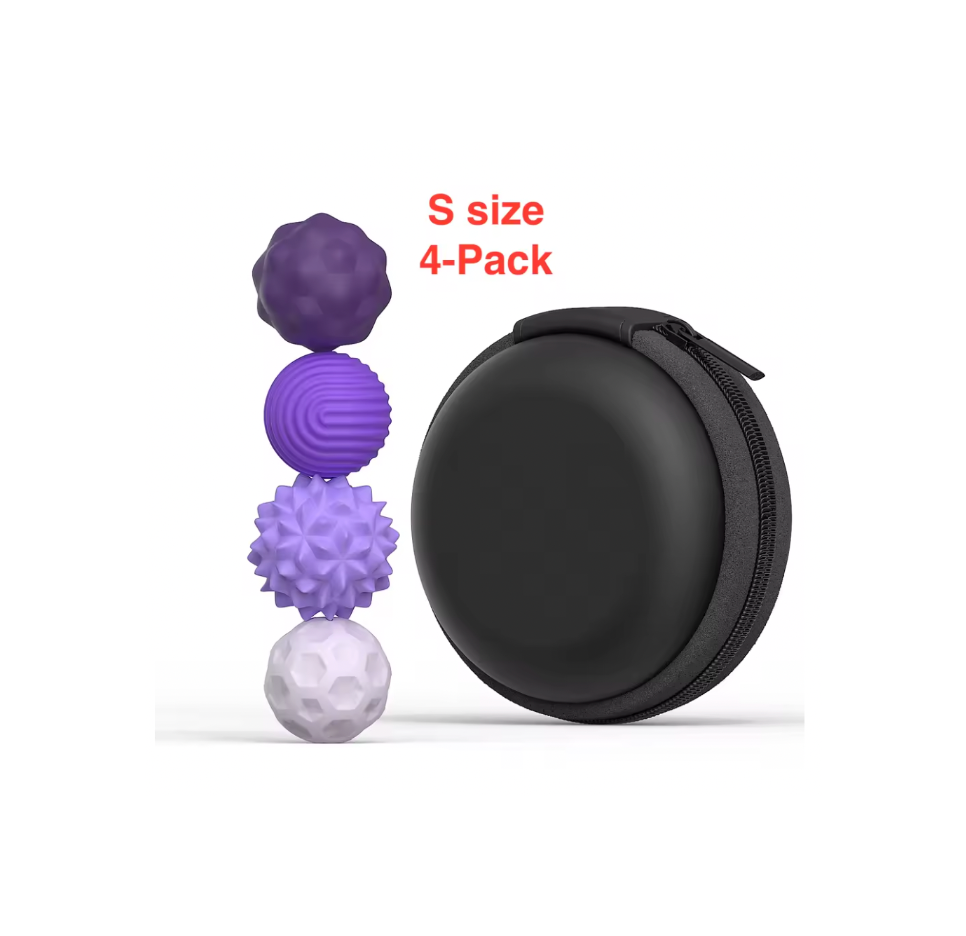 Sensory Massage Ball Set with Carrying Case