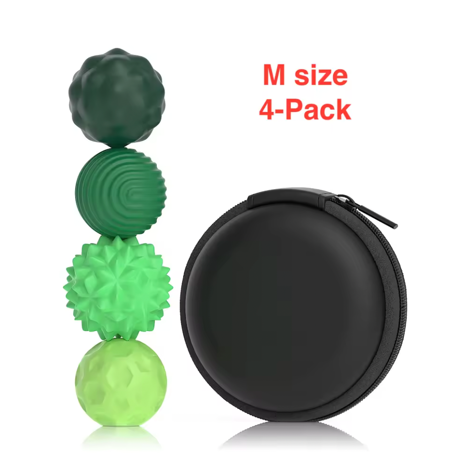 Sensory Massage Ball Set with Carrying Case